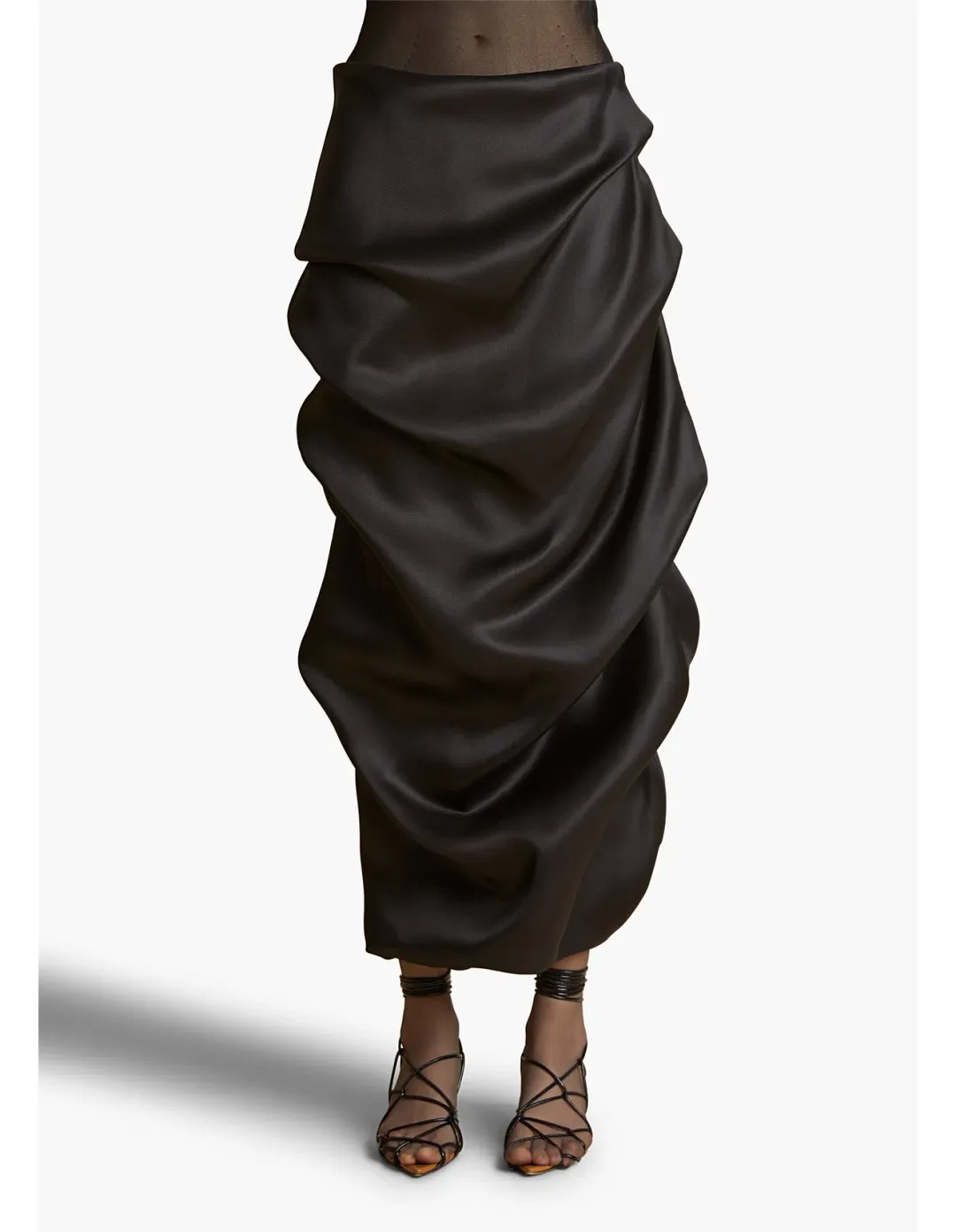 Khaite Olula Maxi Skirt in Black Size 6/XS for rent on The Volte - main image