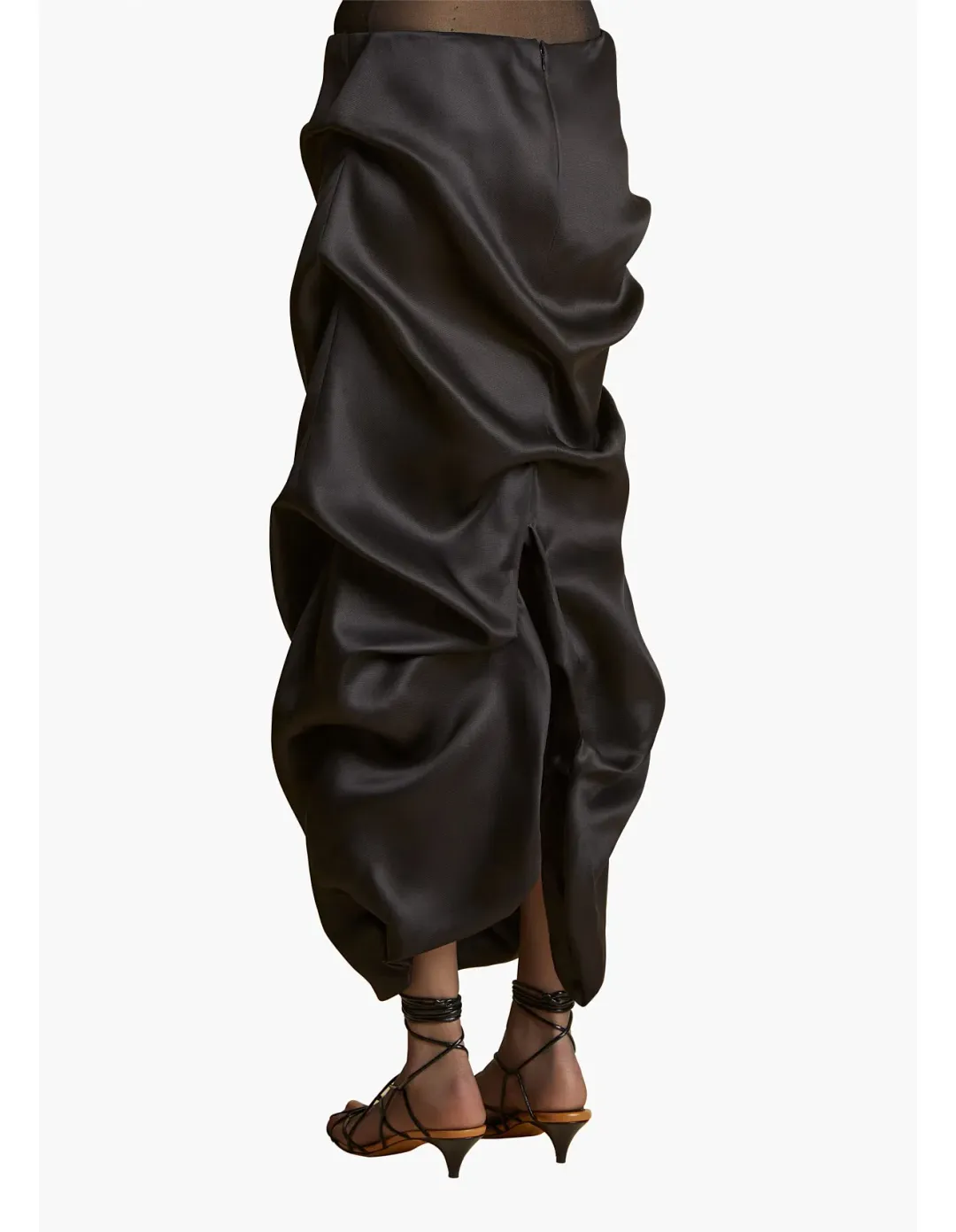 Khaite Olula Maxi Skirt in Black Size 6/XS for rent on The Volte - main image