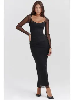 House of CB Katarina Maxi Dress Black Size XS / AU 6 for rent on The Volte - image 1