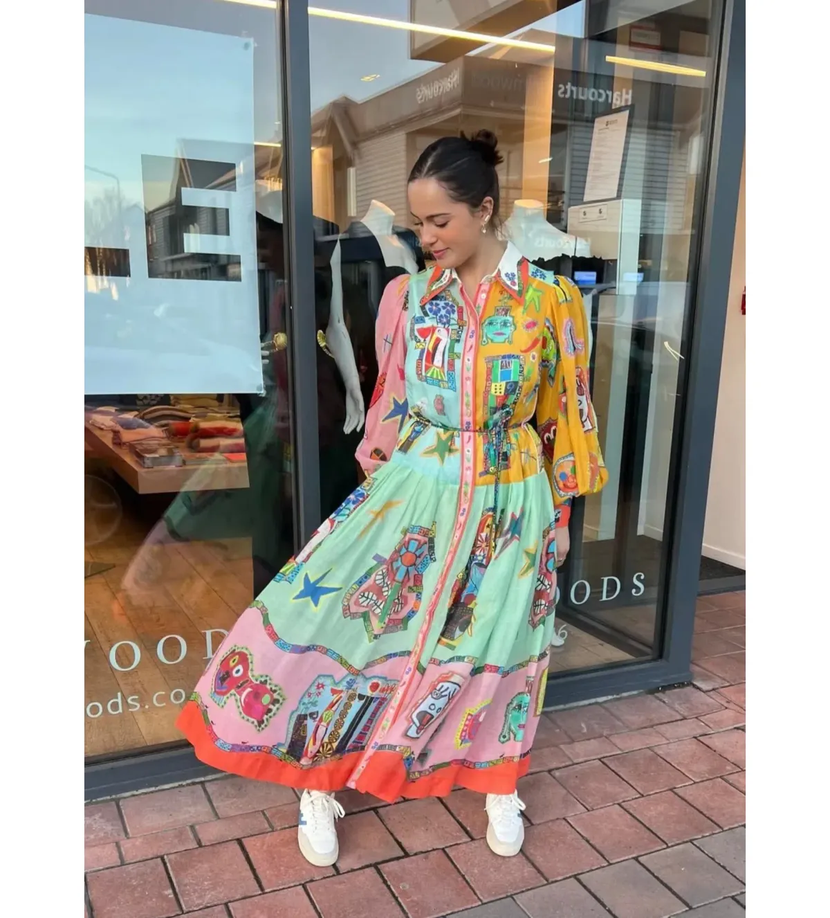 Alemais players Shirt Midi Dress Multi Size 14 for rent on The Volte - main image