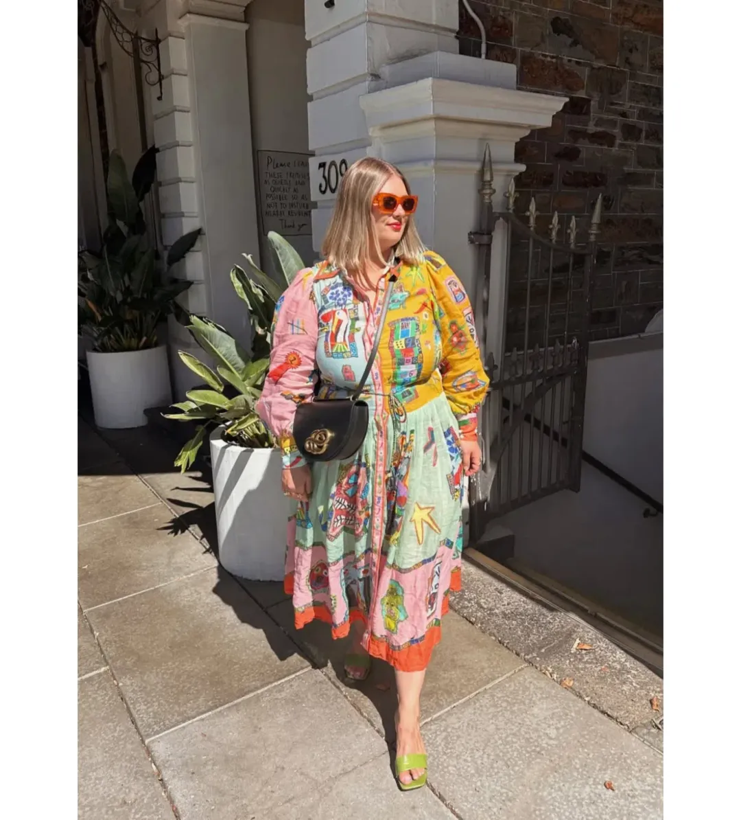 Alemais players Shirt Midi Dress Multi Size 14 for rent on The Volte - main image