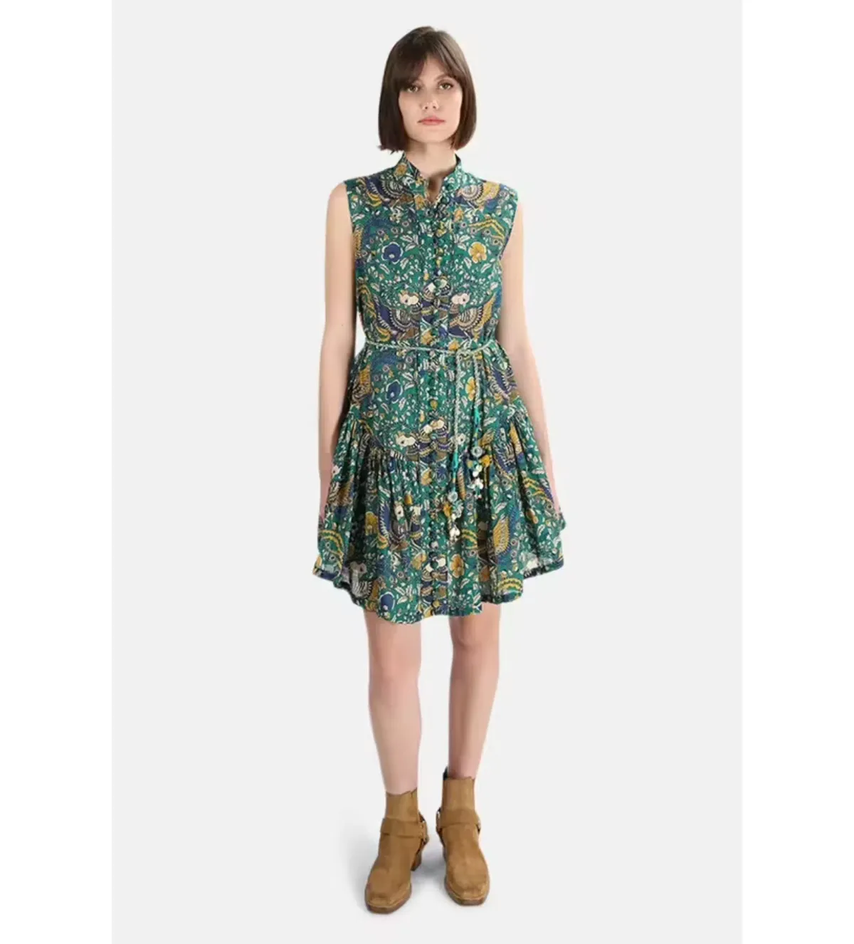 Zimmermann Edie Drop Waist Mini Dress Multi Size 0 / Size AU 8 - Image 1