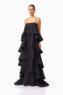 Elliatt Tilly 5 Tiered Maxi Dress Black Size S / Size AU 8 for rent on The Volte - image 2