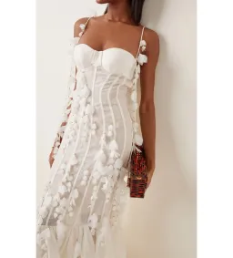 Zimmermann Botanica Petal Gown White Size 1/AU 10 for rent on The Volte - image 3