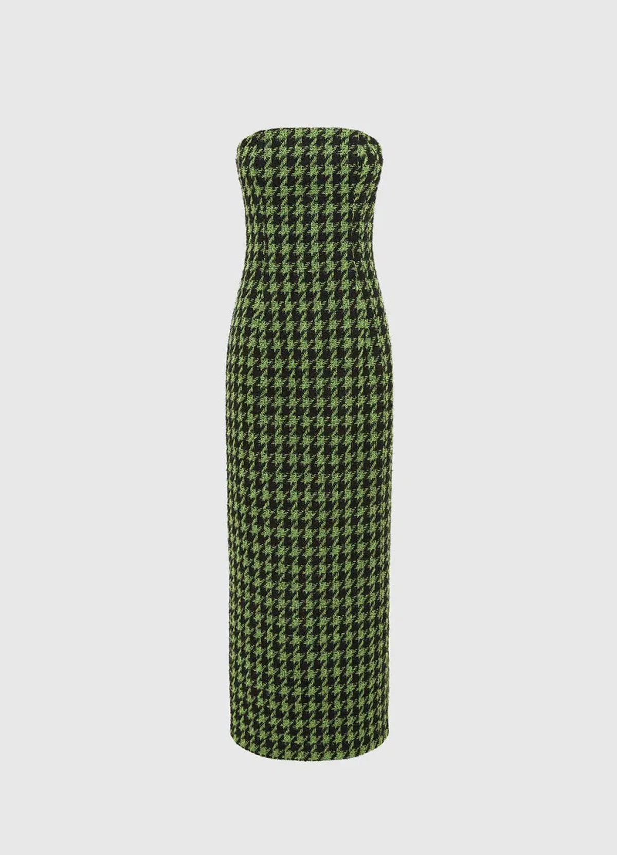 Leo Lin Jazlyn Tweed Blazer and Rayna Tweed Bustier Maxi Dress Set in Houndstoot Print Size 8 - Image 2