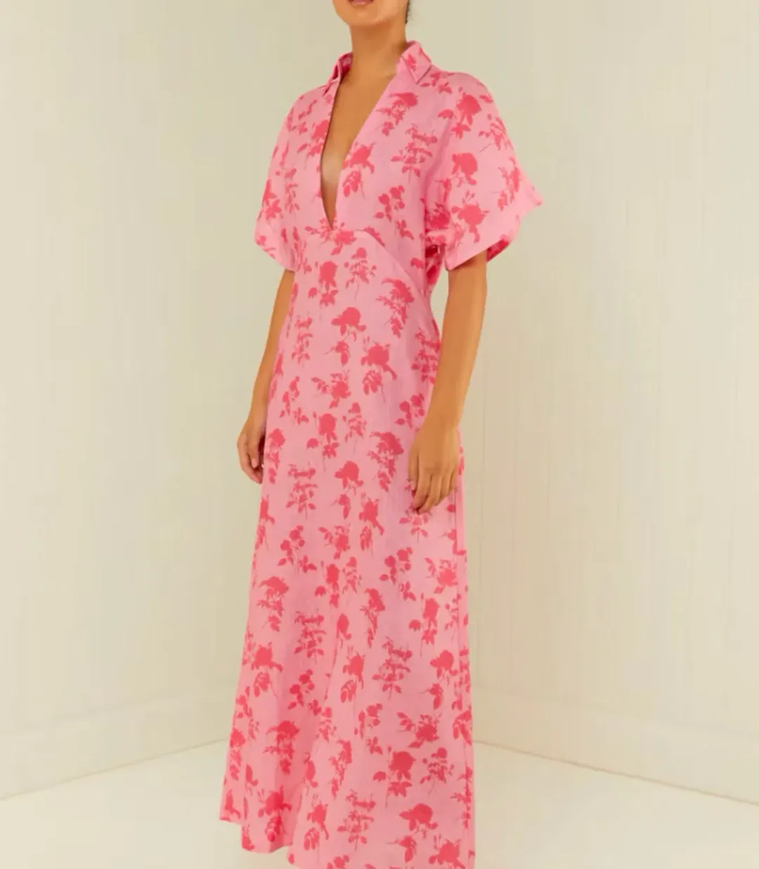 Palm Noosa Jasmine Dress Pink Floral Dress Size 6 for rent on The Volte - main image