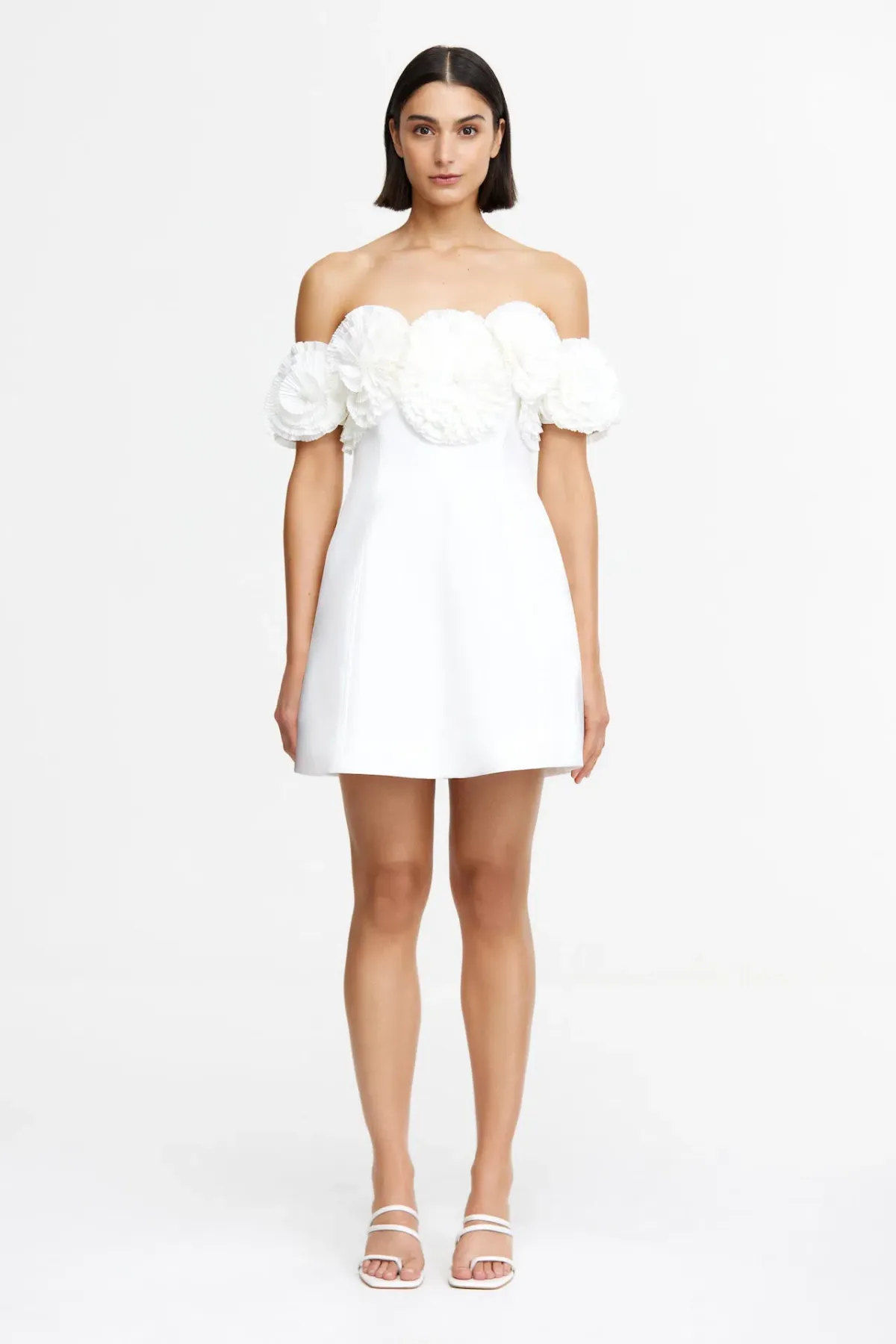 Acler Trusley Mini Dress in Ivory Size 12 - Image 1