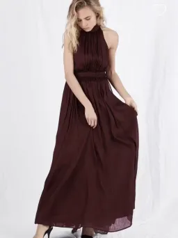 Aje Georgia Maxi Dress Burgundy Size 6 for rent on The Volte - image 4