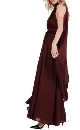 Aje Georgia Maxi Dress Burgundy Size 6 for rent on The Volte - image 5