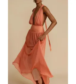 Arcina Ori Serena Dress in Coral Size S / AU 8 for rent on The Volte - image 4