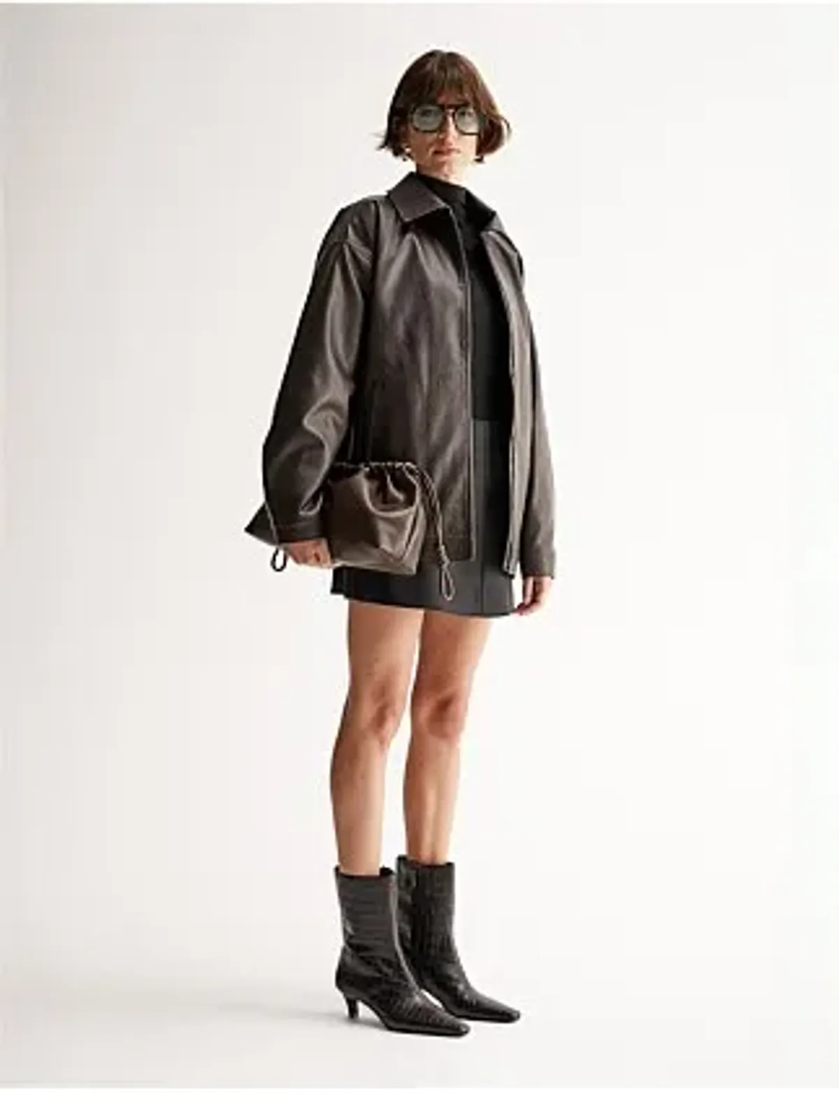 Elka Collective Melton Jacket Chocolate Size 8/S - Image 3