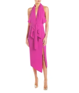 MISHA Lorena Midi Dress Fuchsia Pink Size 6 for rent on The Volte - image 1