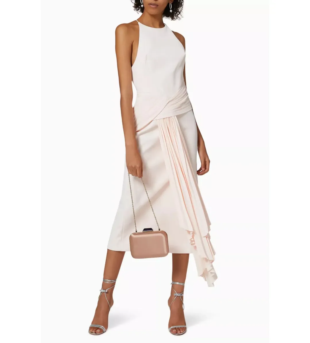 Acler Bercy Midi Dress Pink Size 6 for rent on The Volte - main image