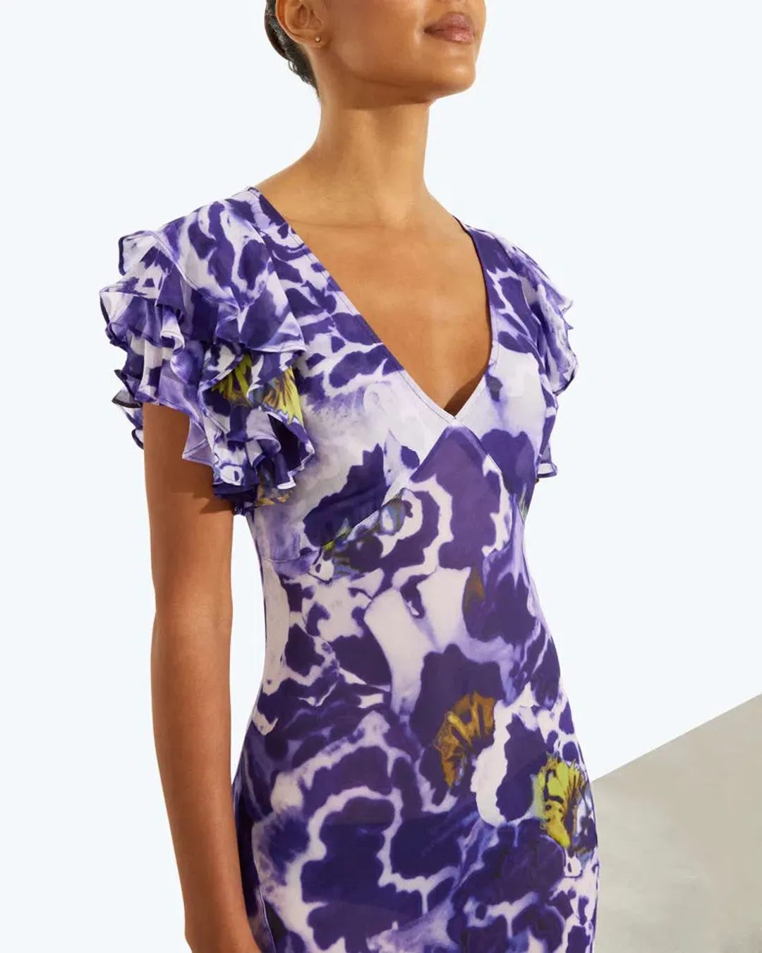 Rat And Boa Lucille Maxi Dress Blue Iris Orchid Size 16 for rent on The Volte - main image