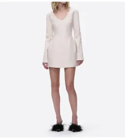 Deering World Poetic Form Mini Dress Cream Size 10 for rent on The Volte - image 2