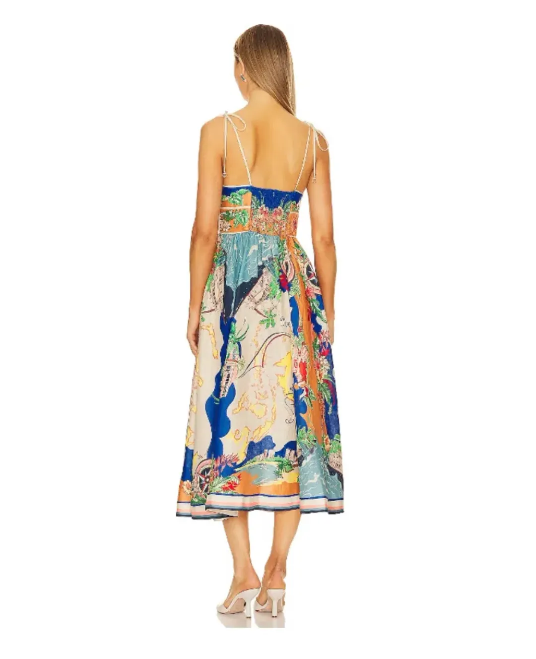 Zimmermann Alight Picnic Midi Dress Print Size 3 / AU 14 for rent on The Volte - main image