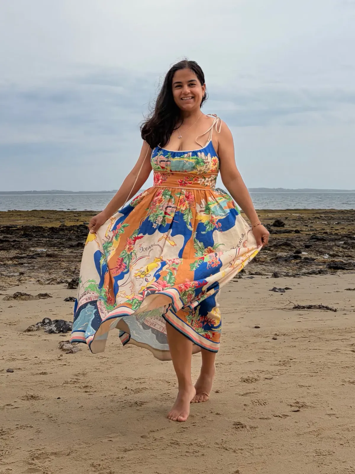Zimmermann Alight Picnic Midi Dress Print Size 3 / AU 14 - Image 1