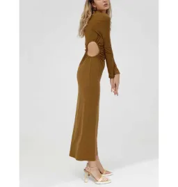 Significant Other Liana Long Sleeve Midi Dress Brown Size 8 for rent on The Volte - image 2