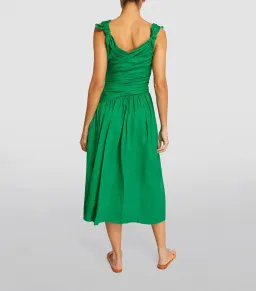 Zimmermann Tiggy Bow Midi Dress In Green Size 1 / AU 10 for rent on The Volte - image 3