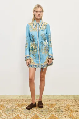 Alemais Cassie Mini Dress Blue Multi Size 8 for rent on The Volte - image 1