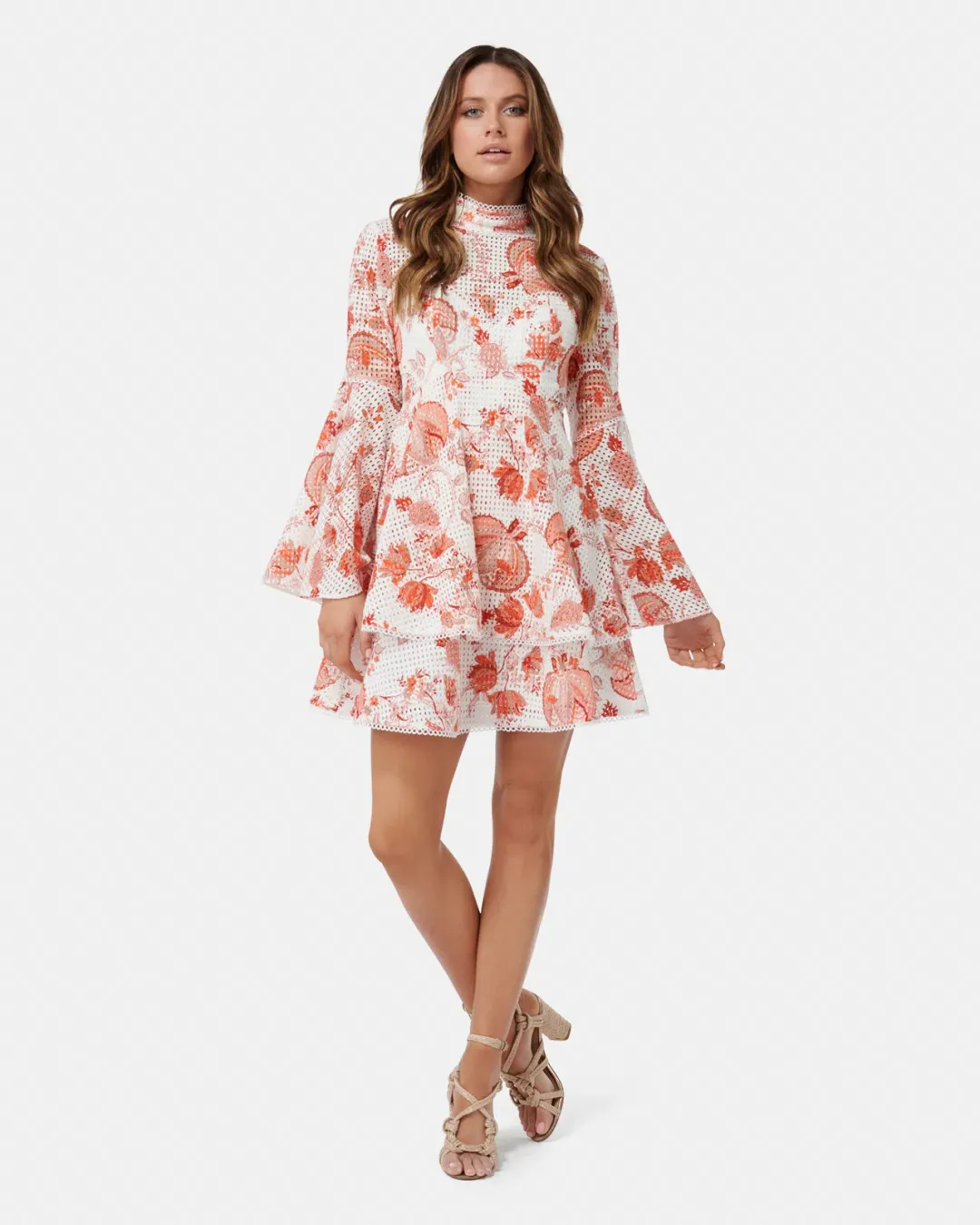 Thurley Chintz Print Broderie Mini Dress Floral Size 10 for rent on The Volte - main image