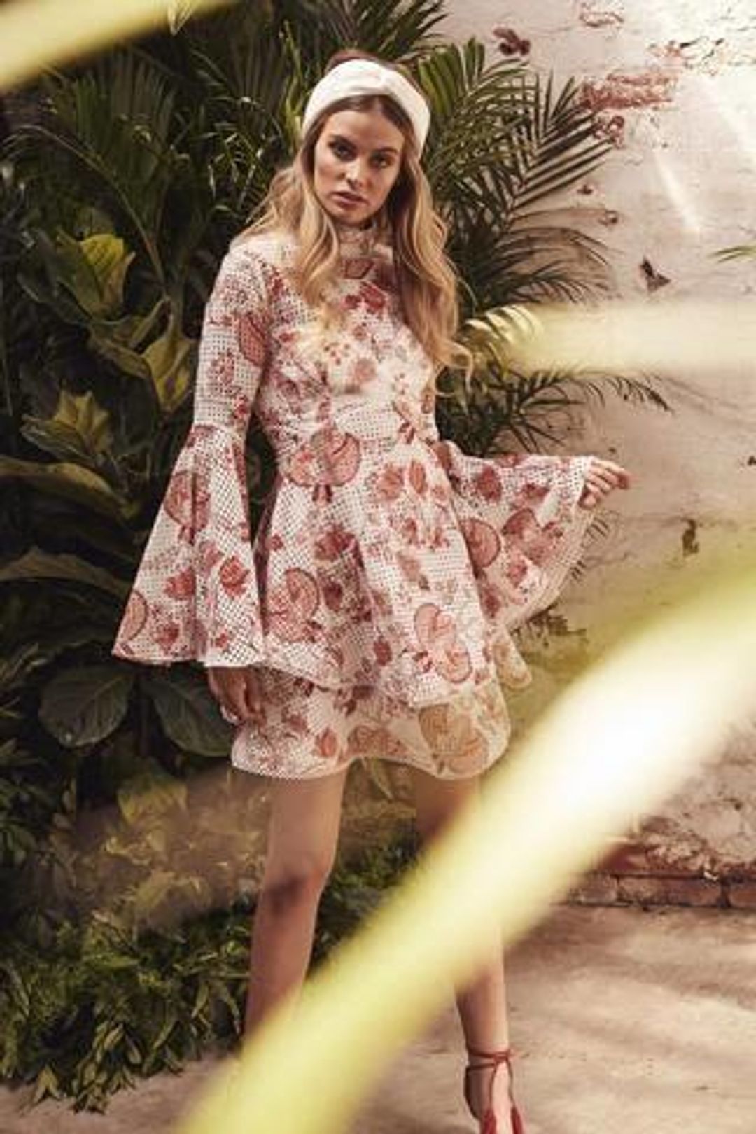 Thurley Chintz Print Broderie Mini Dress Floral Size 10 for rent on The Volte - main image
