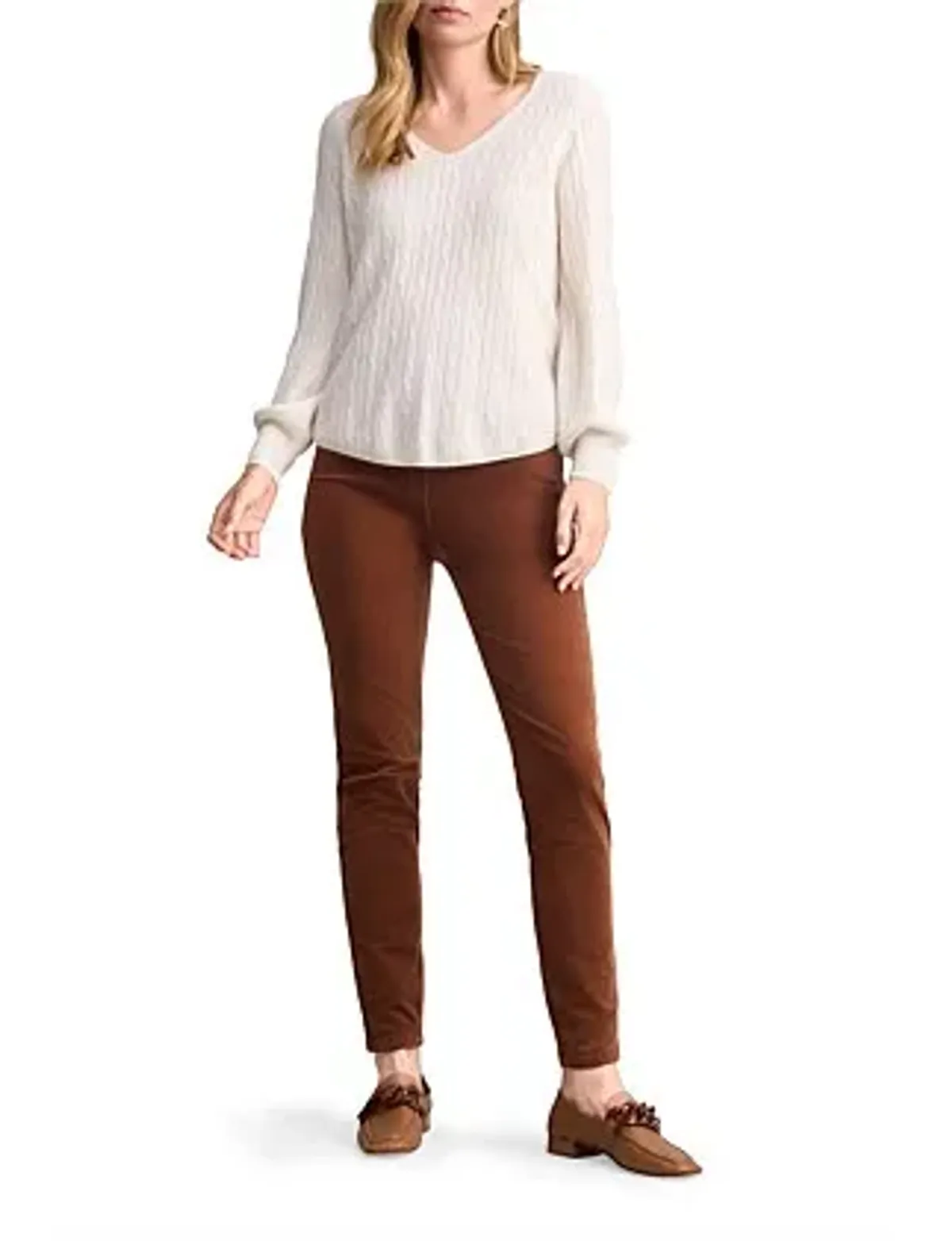 Blue Illusion Cashmere Blouson Sleeve Jumper Cream Size 20/3XL - Image 8