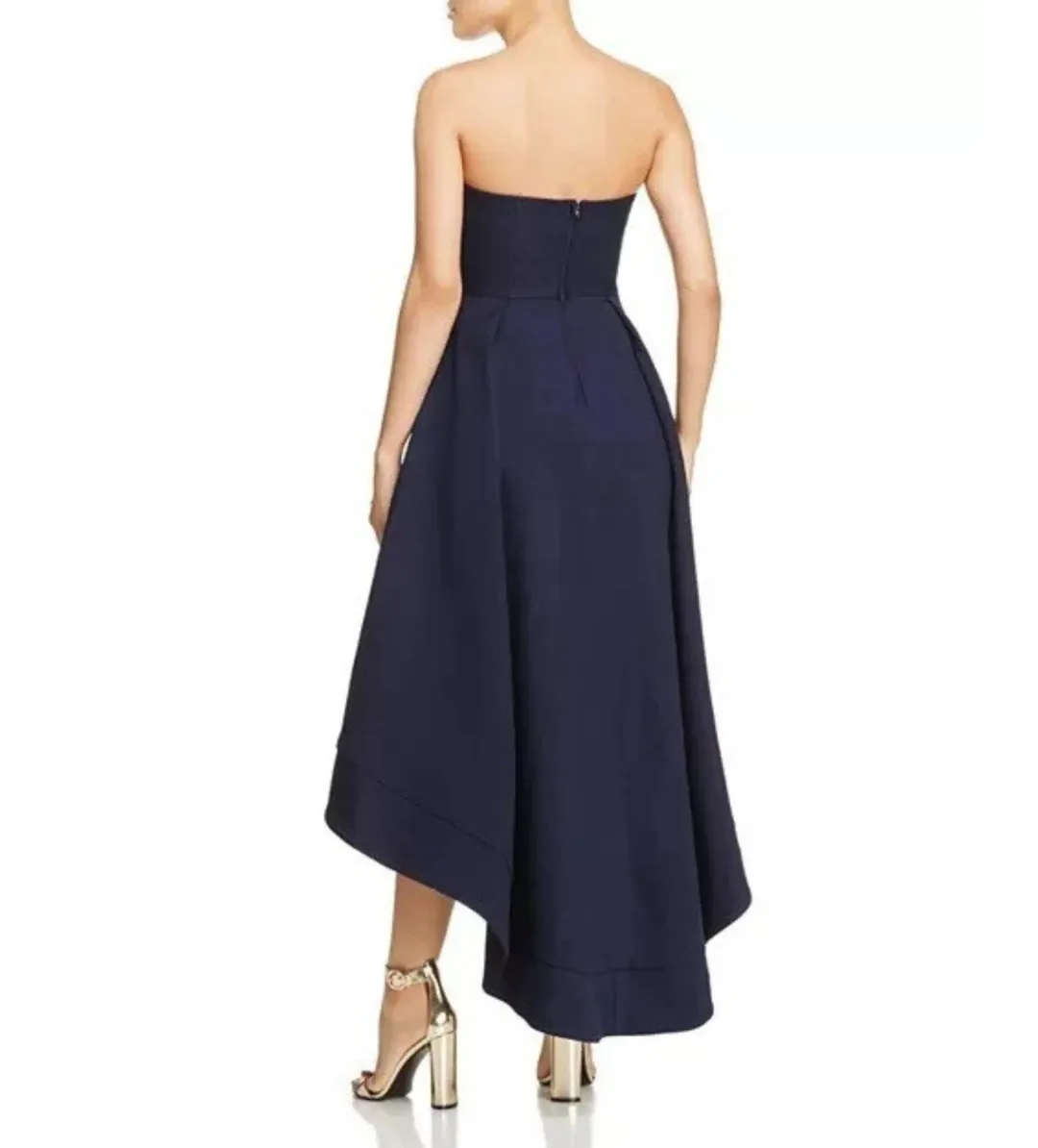 C/MEO Collective We Woke Up Strapless High-Low Midi Dress Navy Size XS AU 6 for rent on The Volte - main image