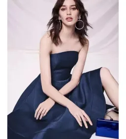 C/MEO Collective We Woke Up Strapless High-Low Midi Dress Navy Size XS AU 6 for rent on The Volte - image 4