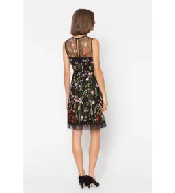Alannah Hill Over The Prairie Knee-Length Dress Black Floral Size AU 8 for rent on The Volte - image 2
