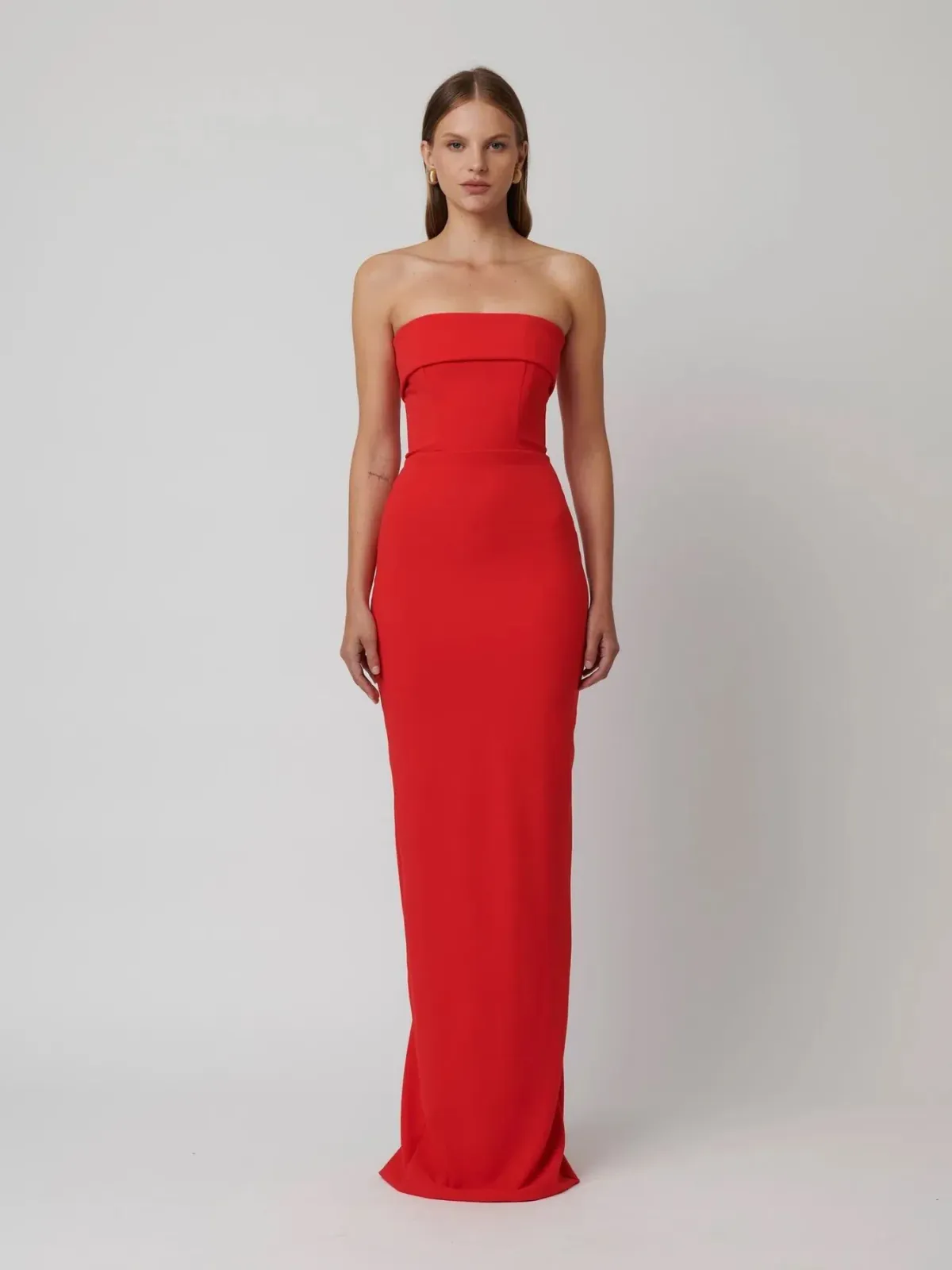 Effie Kats Monroe Gown Cherry Red Size AU 8 for rent on The Volte - main image