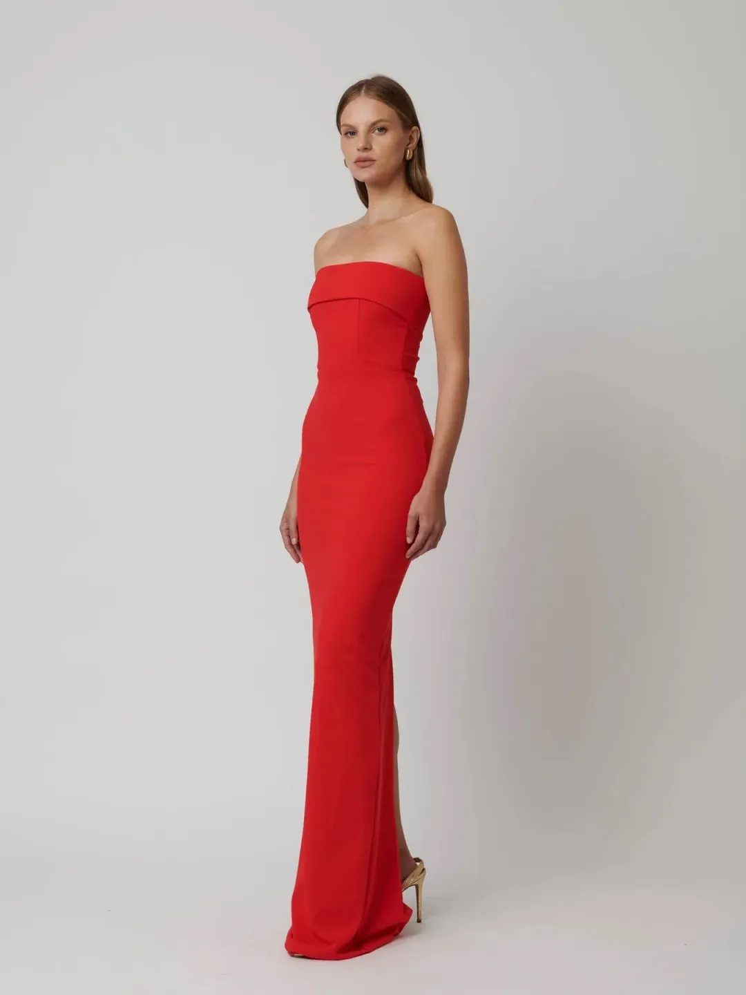 Effie Kats Monroe Gown Cherry Red Size AU 8 for rent on The Volte - main image