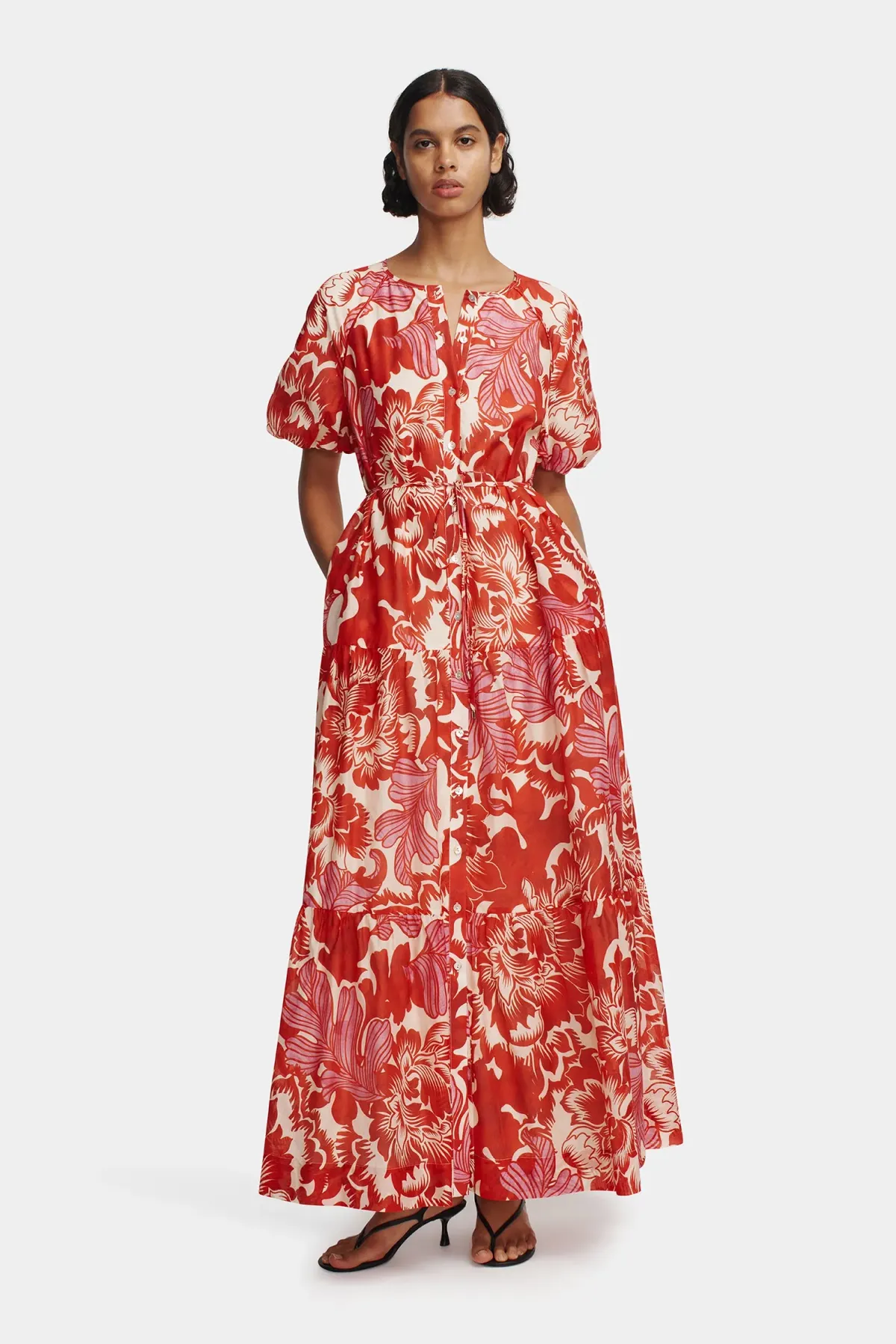 Hansen and Gretel Margiela Maxi Dress Scarlet Garden Size AU 6 - Image 5