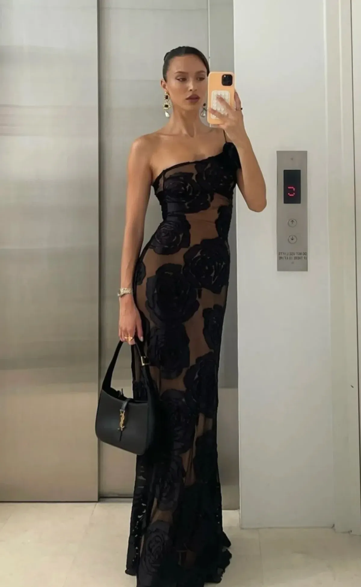 Arcina Ori Marcella Dress Maxi Black Size AU 8 - Image 5