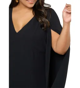 Curve Project Main Character Cape Maxi Dress Black by Pink Dusk Size 16 for rent on The Volte - image 5