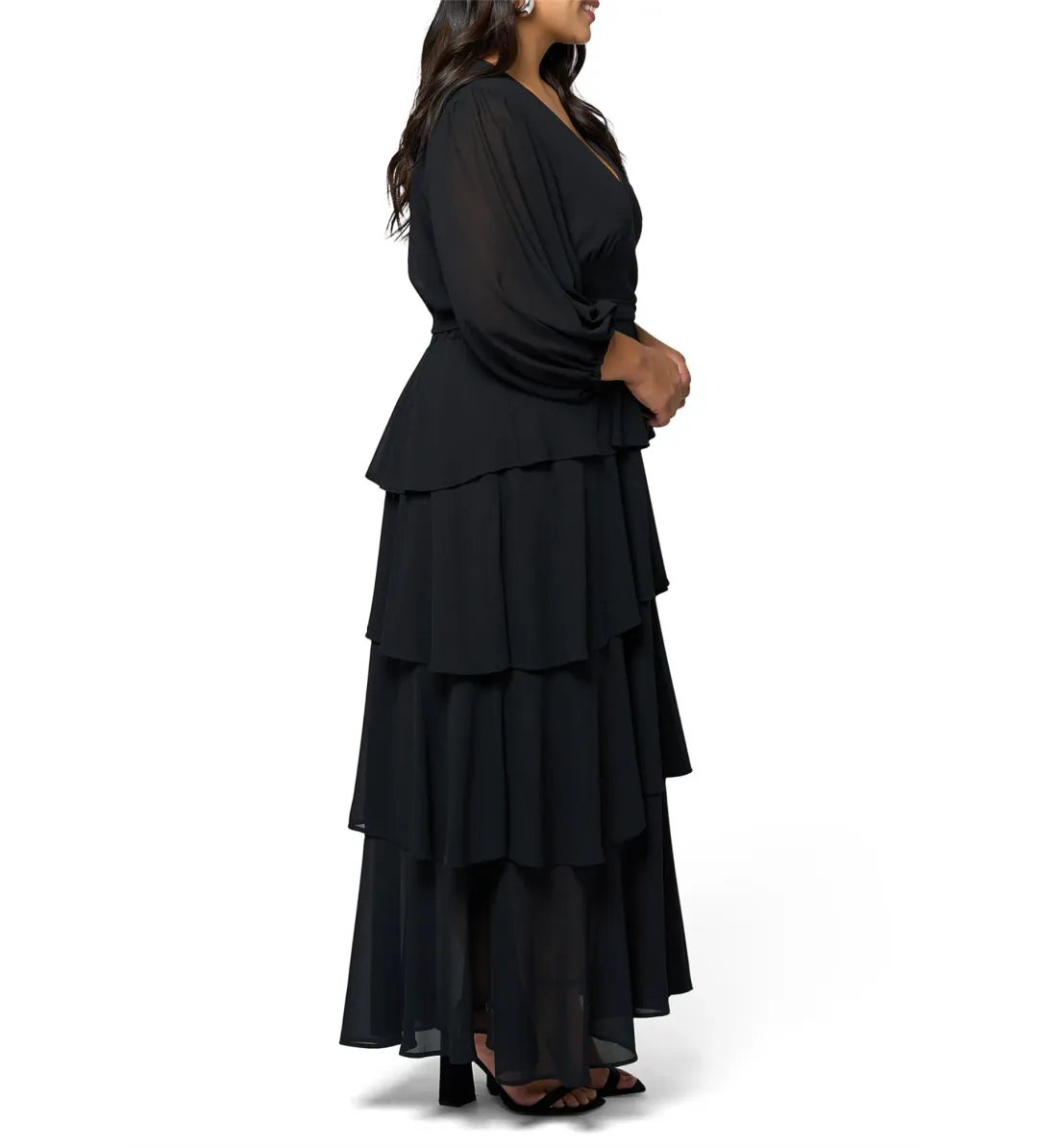 Curve Project Temptress Maxi Dress Black by Pink Dusk Size 16 for rent on The Volte - main image