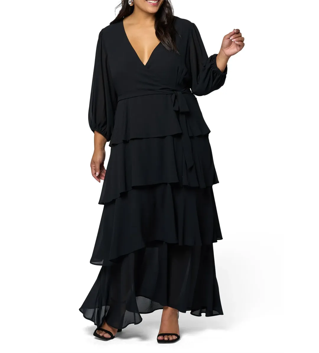 Curve Project Temptress Maxi Dress Black by Pink Dusk Size 16 for rent on The Volte - main image