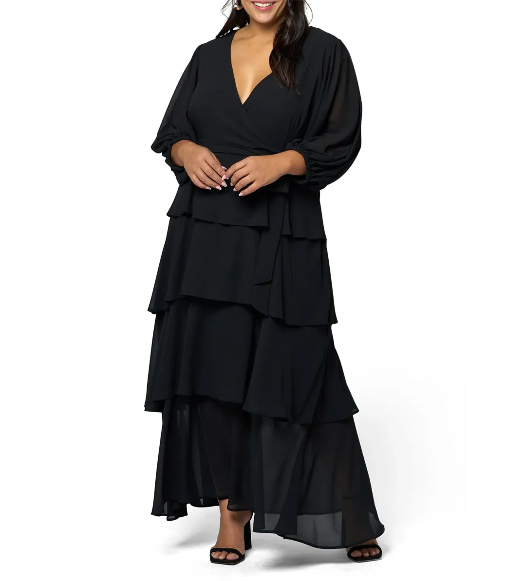 Curve Project Temptress Maxi Dress Black by Pink Dusk Size 16 for rent on The Volte - main image