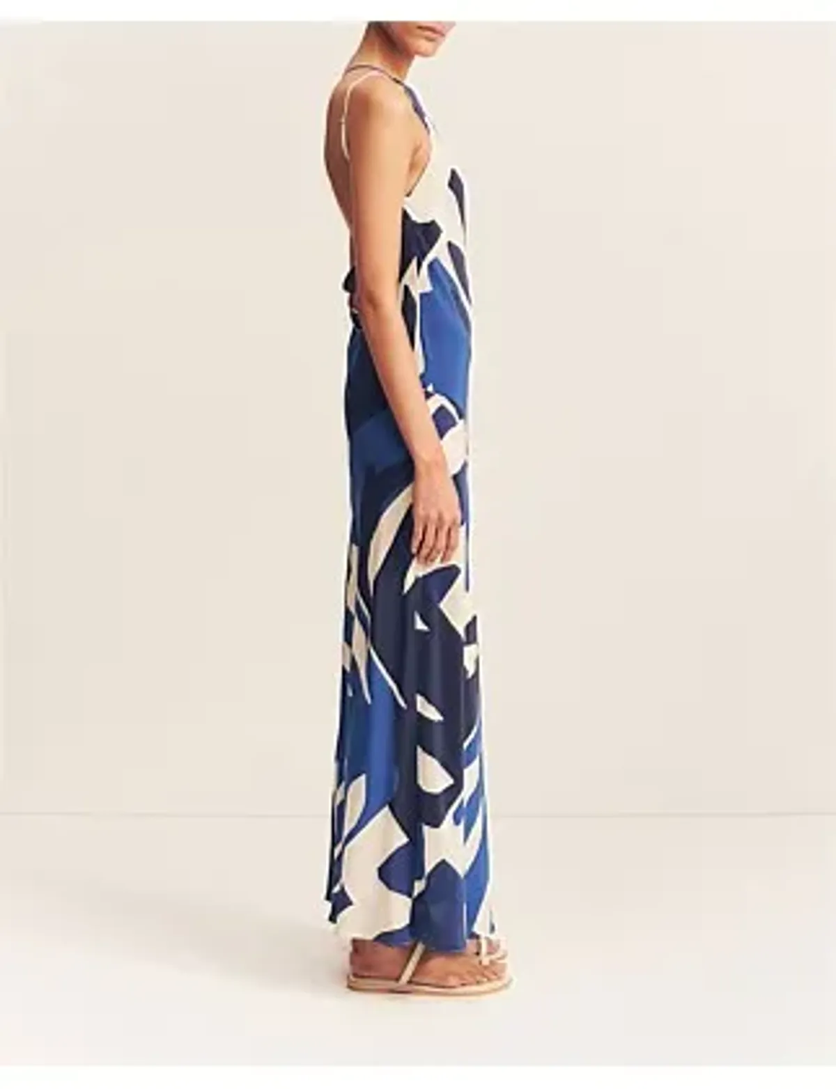 Edward Silk One Shoulder Cowl Maxi Dress Size 6/XS - Image 4