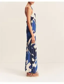 Edward Silk One Shoulder Cowl Maxi Dress Size 6/XS for rent on The Volte - image 4