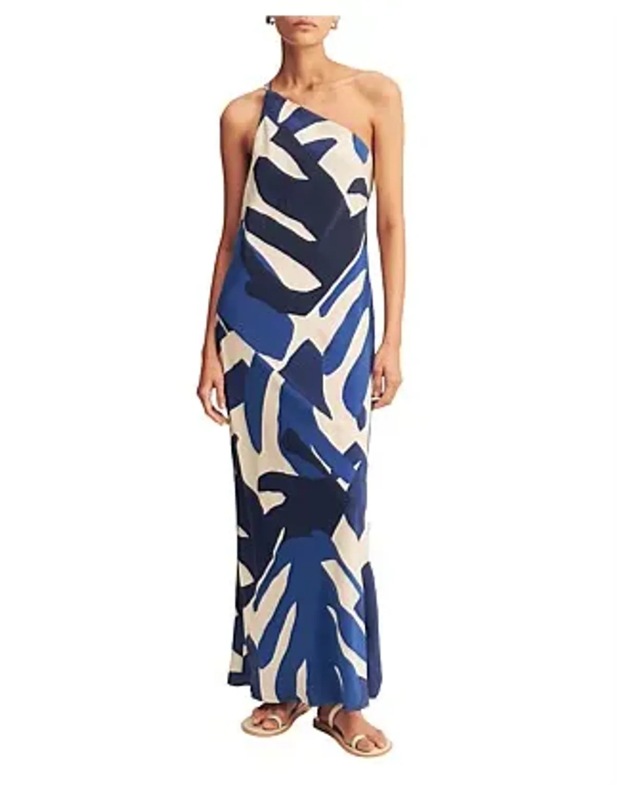 Edward Silk One Shoulder Cowl Maxi Dress Size 6/XS - Image 6