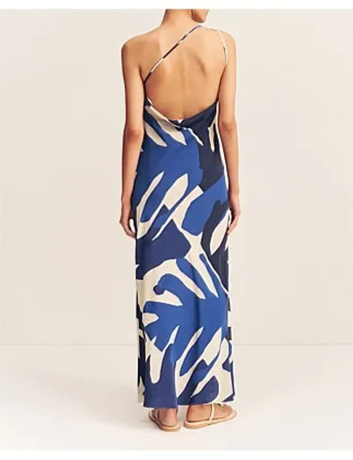 Edward Silk One Shoulder Cowl Maxi Dress Size 6/XS - Image 1