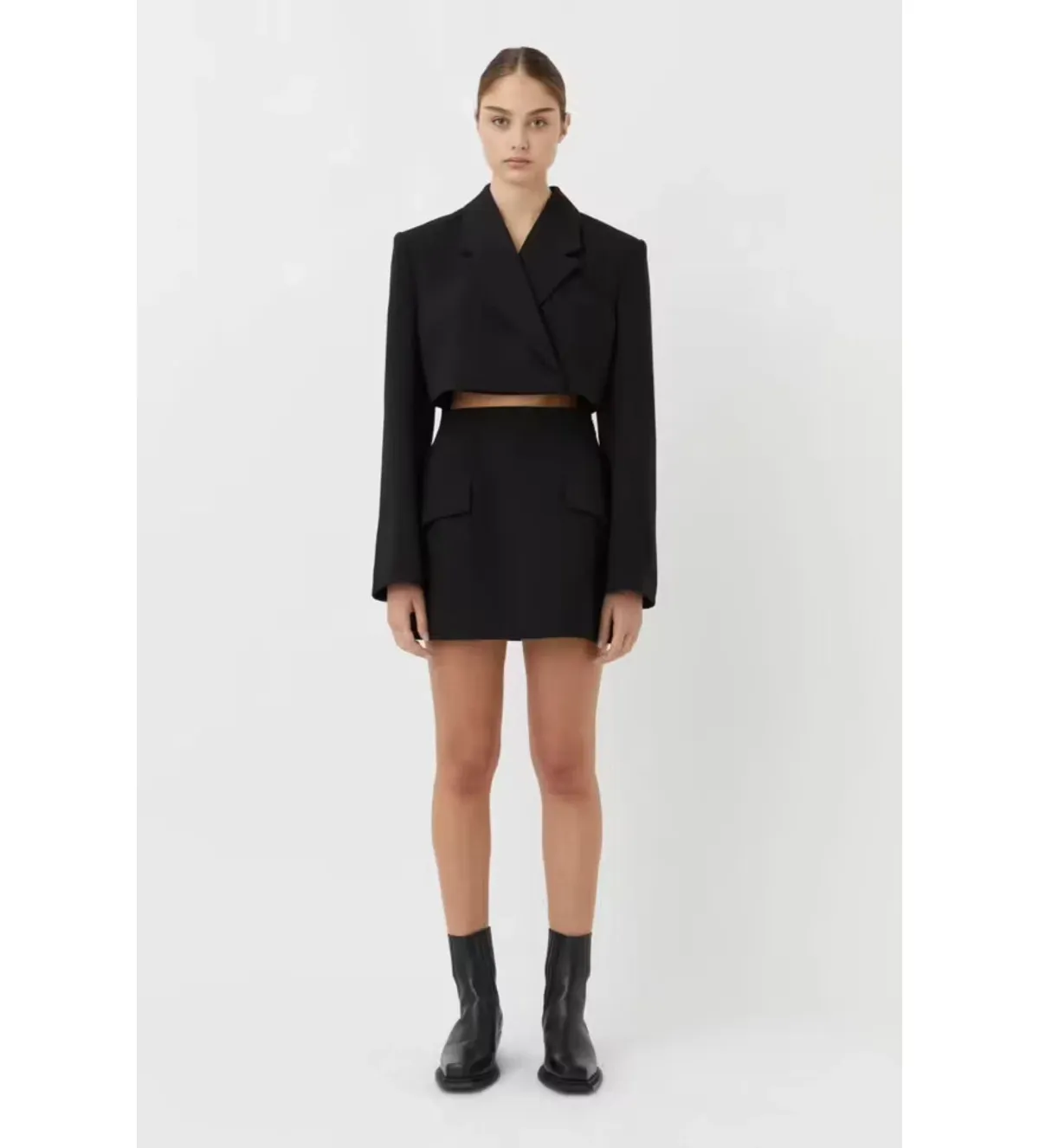 Camilla and Marc Tailored Cutout Mini Black Dress in Size 10 - Image 1