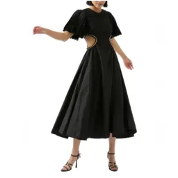 Aje Monica Chainlink Midi Dress Black Size AU 14 for rent on The Volte - image 2