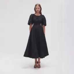Aje Monica Chainlink Midi Dress Black Size AU 14 for rent on The Volte - image 4