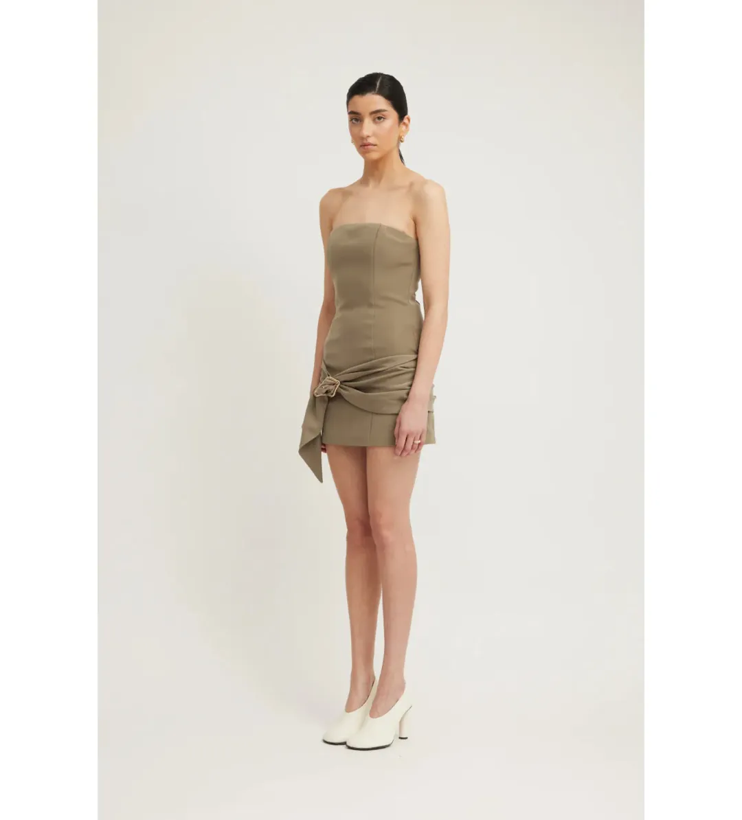 Tojha Sarai Mini Dress in Granite Size AU 12 for rent on The Volte - main image