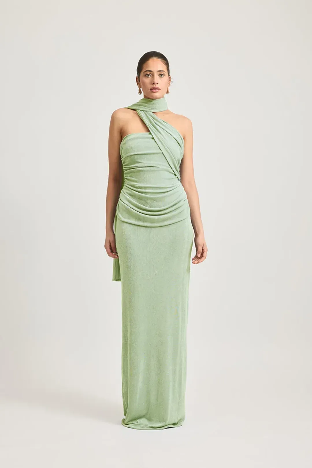 Tojha Iesha Dress Matcha Green Maxi Size AU 6 for rent on The Volte - main image