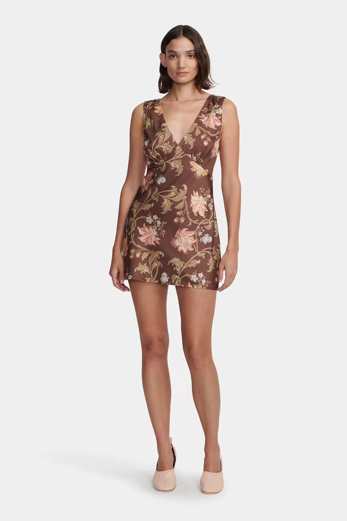 Hansen and Gretel Quinn Dress Carob Floral Mini Size AU 4 - Image 3