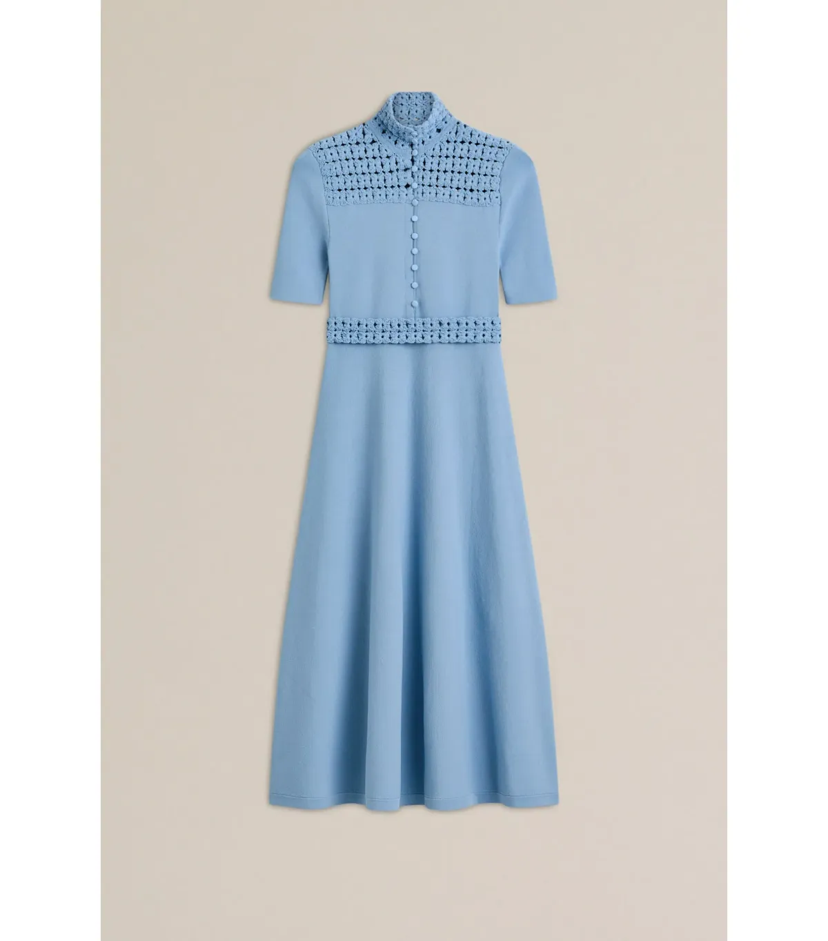 Scanlan Theodore Crepe Knit Daisy Soft Dress Denim Size M / AU 10 - Image 6