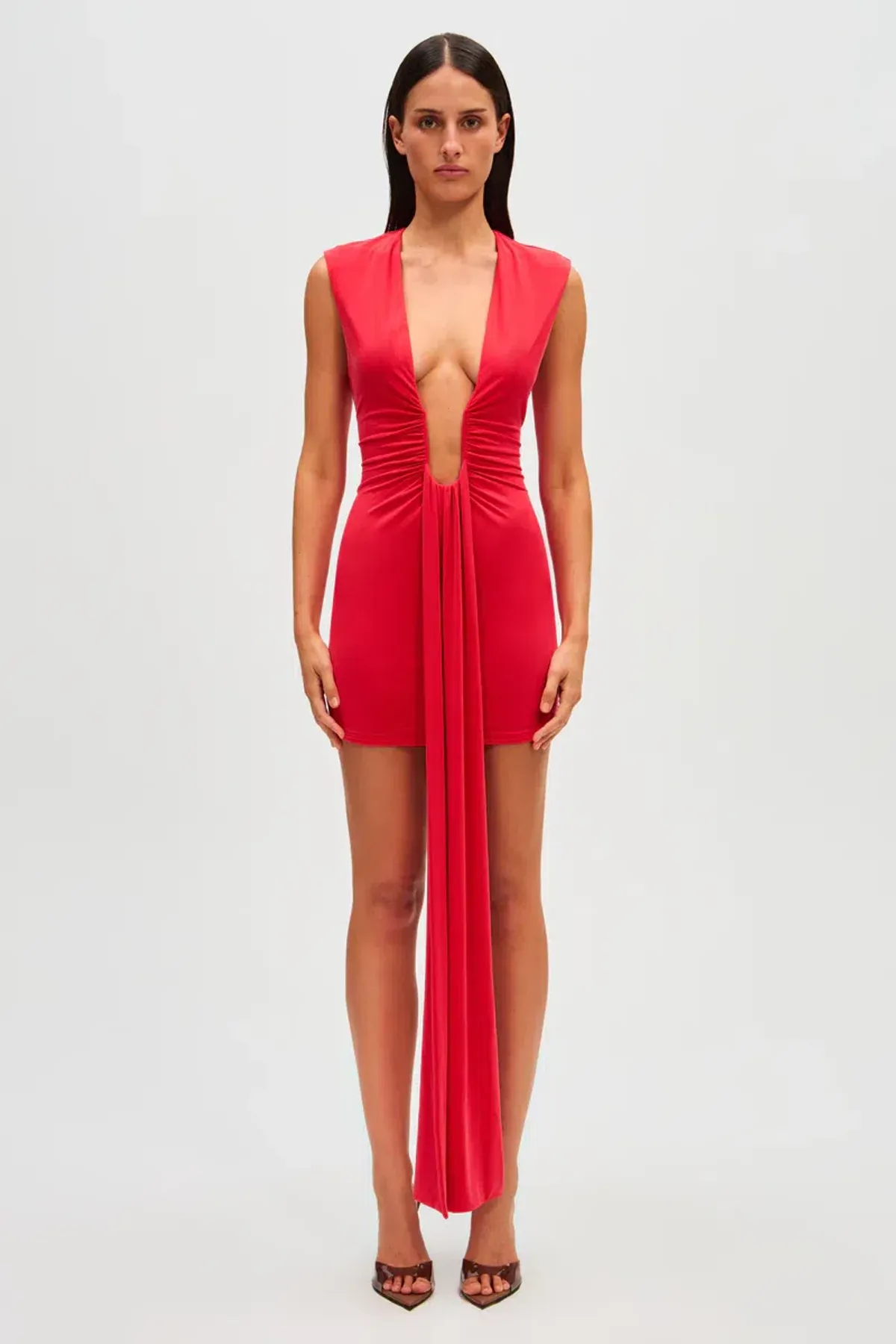MISHA Jennifer Cupro Mini Dress in Red Size 8/S - Image 1